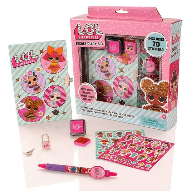 LOL Surprise Secret Diary Set Stickers Stamps Pen Lock And Key Diva M.C Swag